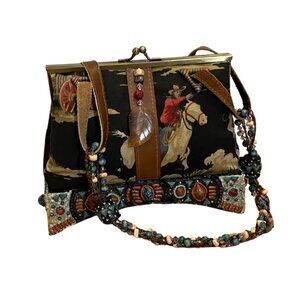 MARY FRANCES Vintage Western Cowboy Handbag